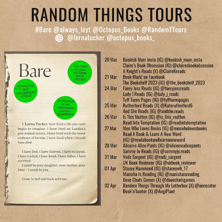 Bare blog tour banner