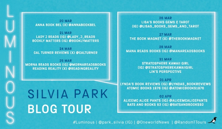 Luminous blog tour banner