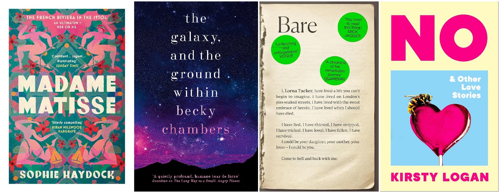 Madame Matisse, The Galaxy and the Ground Within, Bare, No and Other Love Stories