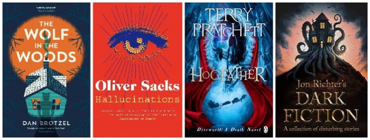 The Wolf in the Woods, Hallucinations, Hogfather, Dark Fiction
