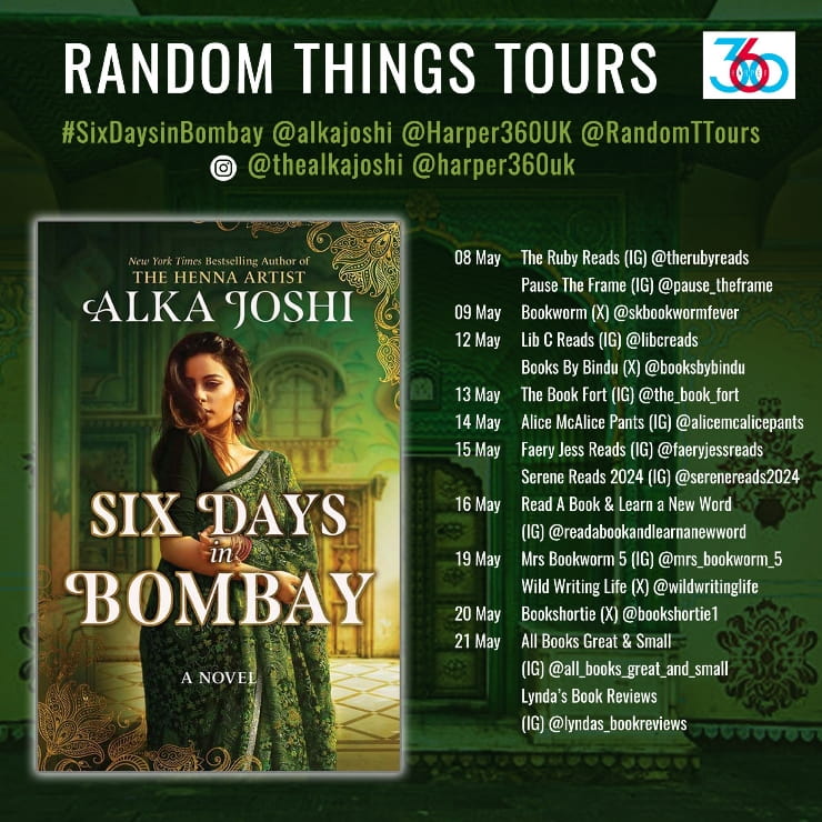 Six Days in Bombay blog tour banner