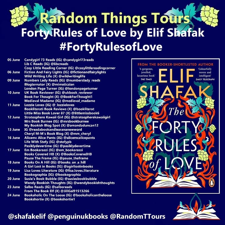 The Forty Rules of Love blog tour banner