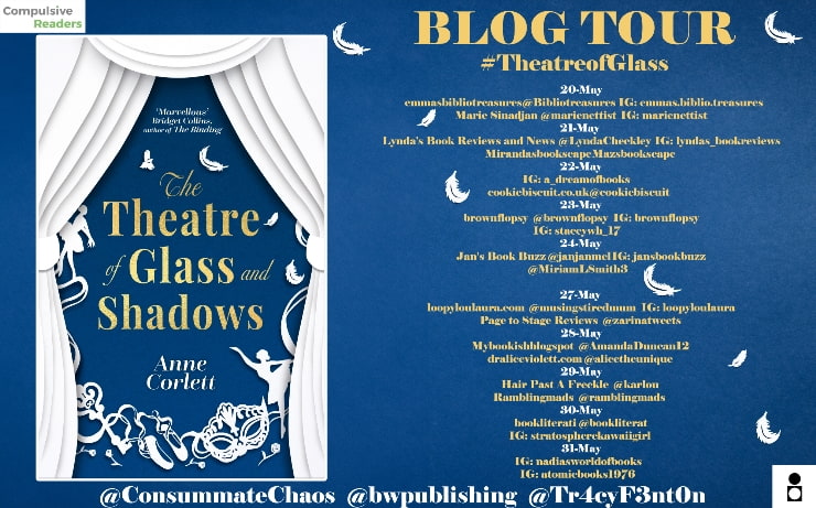 The Theatre of Glass and Shadows blog tour banner